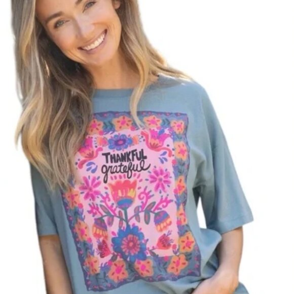 NWT - Natural Life - Thankful Grateful Tee - Picture 1 of 1